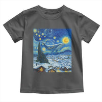 Whale Christmas Toddler T Shirt Stary Night Van Gogh Christmas - Wonder Print Shop