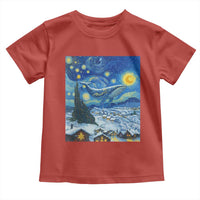 Whale Christmas Toddler T Shirt Stary Night Van Gogh Christmas - Wonder Print Shop