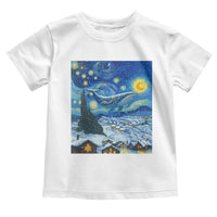 Whale Christmas Toddler T Shirt Stary Night Van Gogh Christmas - Wonder Print Shop
