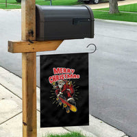 Santa Skateboarding Christmas Garden Flag Funny Skater Xmas - Wonder Print Shop