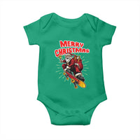 Santa Skateboarding Christmas Baby Onesie Funny Skater Xmas - Wonder Print Shop