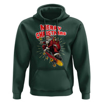 Santa Skateboarding Christmas Hoodie Funny Skater Xmas - Wonder Print Shop