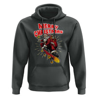 Santa Skateboarding Christmas Hoodie Funny Skater Xmas - Wonder Print Shop