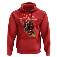 Santa Skateboarding Christmas Hoodie Funny Skater Xmas - Wonder Print Shop