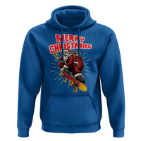 Santa Skateboarding Christmas Hoodie Funny Skater Xmas - Wonder Print Shop