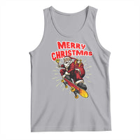 Santa Skateboarding Christmas Tank Top Funny Skater Xmas - Wonder Print Shop
