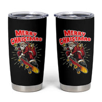 Santa Skateboarding Christmas Tumbler Cup Funny Skater Xmas - Wonder Print Shop