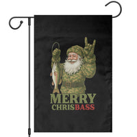 Funny Santa Camo Fishing Garden Flag Merry Chrisbass - Wonder Print Shop