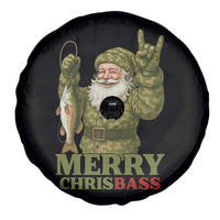 Funny Santa Camo Fishing Spare Tire Cover Merry Chrisbass - Wonder Print Shop