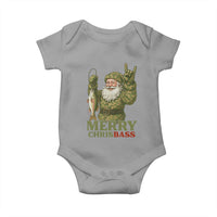 Funny Santa Camo Fishing Baby Onesie Merry Chrisbass - Wonder Print Shop