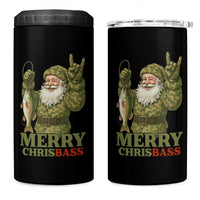 Funny Santa Camo Fishing 4 in 1 Can Cooler Tumbler Merry Chrisbass - Wonder Print Shop