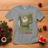 Funny Santa Camo Fishing T Shirt Merry Chrisbass - Wonder Print Shop