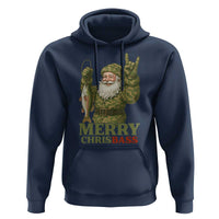 Funny Santa Camo Fishing Hoodie Merry Chrisbass - Wonder Print Shop