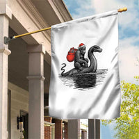 Funny Bigfoot Christmas Garden Flag Sasquatch Loch Ness Cryptid Xmas - Wonder Print Shop