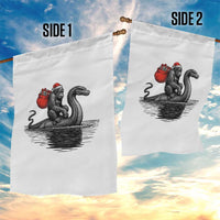 Funny Bigfoot Christmas Garden Flag Sasquatch Loch Ness Cryptid Xmas - Wonder Print Shop