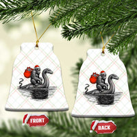 Funny Bigfoot Xmas Ceramic Ornament Sasquatch Loch Ness Cryptid Xmas - Wonder Print Shop