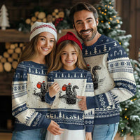 Funny Bigfoot Xmas Ugly Christmas Sweater Sasquatch Loch Ness Cryptid Xmas - Wonder Print Shop