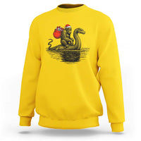 Funny Bigfoot Christmas Sweatshirt Sasquatch Loch Ness Cryptid Xmas - Wonder Print Shop