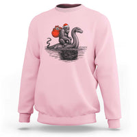 Funny Bigfoot Christmas Sweatshirt Sasquatch Loch Ness Cryptid Xmas - Wonder Print Shop