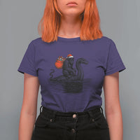 Funny Bigfoot Christmas T Shirt For Women Sasquatch Loch Ness Cryptid Xmas - Wonder Print Shop
