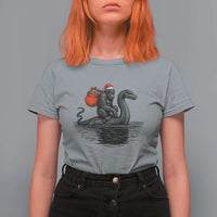 Funny Bigfoot Christmas T Shirt For Women Sasquatch Loch Ness Cryptid Xmas - Wonder Print Shop