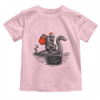 Funny Bigfoot Christmas Toddler T Shirt Sasquatch Loch Ness Cryptid Xmas - Wonder Print Shop