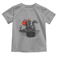 Funny Bigfoot Christmas Toddler T Shirt Sasquatch Loch Ness Cryptid Xmas - Wonder Print Shop