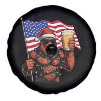 Bigfoot Beer Christmas Spare Tire Cover Sasquatch American Flag Patriotic - Wonder Print Shop