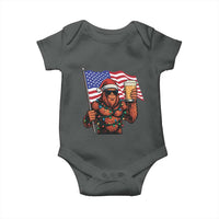 Bigfoot Beer Christmas Baby Onesie Sasquatch American Flag Patriotic - Wonder Print Shop