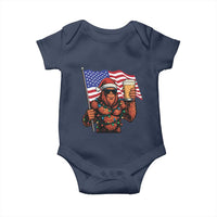 Bigfoot Beer Christmas Baby Onesie Sasquatch American Flag Patriotic - Wonder Print Shop