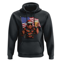 Bigfoot Beer Christmas Hoodie Sasquatch American Flag Patriotic - Wonder Print Shop