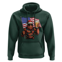 Bigfoot Beer Christmas Hoodie Sasquatch American Flag Patriotic - Wonder Print Shop