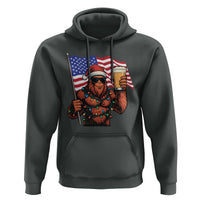 Bigfoot Beer Christmas Hoodie Sasquatch American Flag Patriotic - Wonder Print Shop