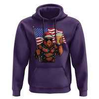 Bigfoot Beer Christmas Hoodie Sasquatch American Flag Patriotic - Wonder Print Shop