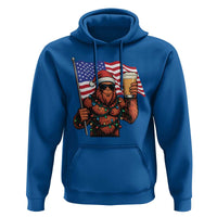Bigfoot Beer Christmas Hoodie Sasquatch American Flag Patriotic - Wonder Print Shop