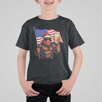 Bigfoot Beer Christmas T Shirt For Kid Sasquatch American Flag Patriotic - Wonder Print Shop