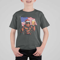 Bigfoot Beer Christmas T Shirt For Kid Sasquatch American Flag Patriotic - Wonder Print Shop