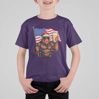 Bigfoot Beer Christmas T Shirt For Kid Sasquatch American Flag Patriotic - Wonder Print Shop