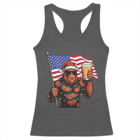 Bigfoot Beer Christmas Racerback Tank Top Sasquatch American Flag Patriotic - Wonder Print Shop