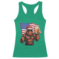 Bigfoot Beer Christmas Racerback Tank Top Sasquatch American Flag Patriotic - Wonder Print Shop