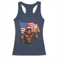 Bigfoot Beer Christmas Racerback Tank Top Sasquatch American Flag Patriotic - Wonder Print Shop