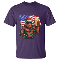 Bigfoot Beer Christmas T Shirt Sasquatch American Flag Patriotic - Wonder Print Shop