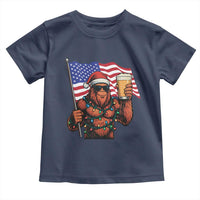 Bigfoot Beer Christmas Toddler T Shirt Sasquatch American Flag Patriotic - Wonder Print Shop