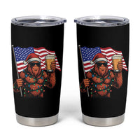 Bigfoot Beer Christmas Tumbler Cup Sasquatch American Flag Patriotic - Wonder Print Shop