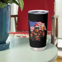 Bigfoot Beer Christmas Tumbler Cup Sasquatch American Flag Patriotic - Wonder Print Shop