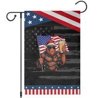 Bigfoot Beer Christmas Garden Flag Sasquatch American Flag Patriotic