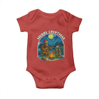 Funny Bigfoot Christmas Baby Onesie Sasquatch Alien Merry Cryptmas - Wonder Print Shop