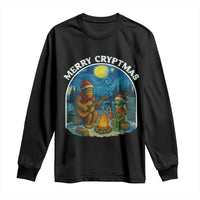 Funny Bigfoot Christmas Long Sleeve Shirt Sasquatch Alien Merry Cryptmas - Wonder Print Shop