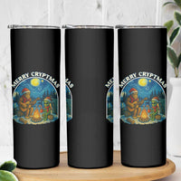 Funny Bigfoot Christmas Skinny Tumbler Sasquatch Alien Merry Cryptmas - Wonder Print Shop