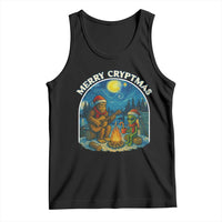 Funny Bigfoot Christmas Tank Top Sasquatch Alien Merry Cryptmas - Wonder Print Shop